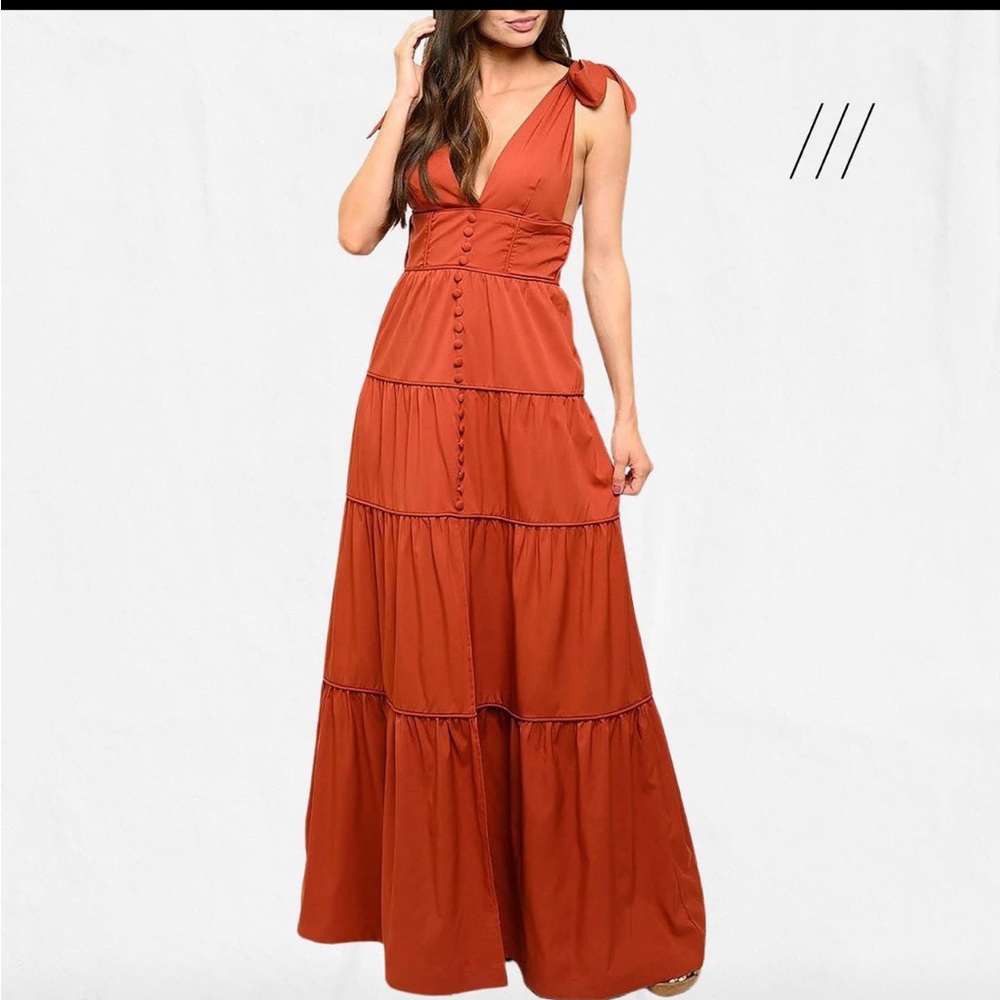Boho tiered maxi dress
Never worn